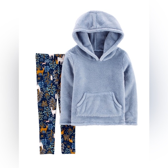 Carter's Other - Brand New Baby Girl 2-Piece Hoodie & Print Leggings Set, Size 24 Months. NWT